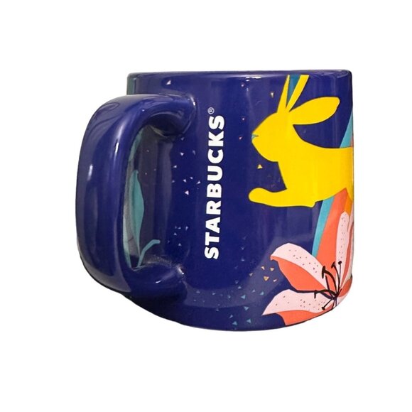 Starbucks Floral Rabbit Ceramic Mug 14 Oz Limited Edition 2020 - Picture 1 of 7